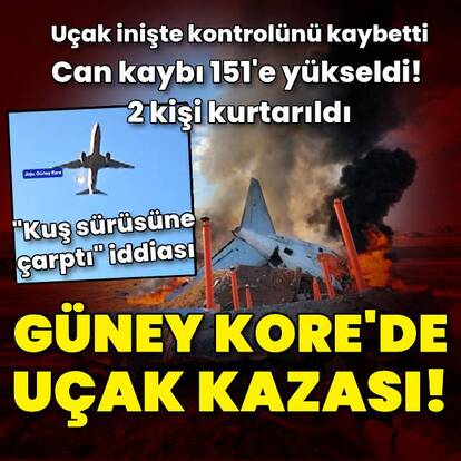 Güney Kore'de uçak kazası: Çok sayıda kişi öldü!