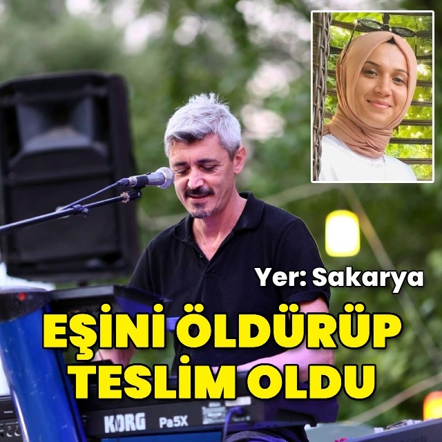 Eşini öldürüp teslim oldu