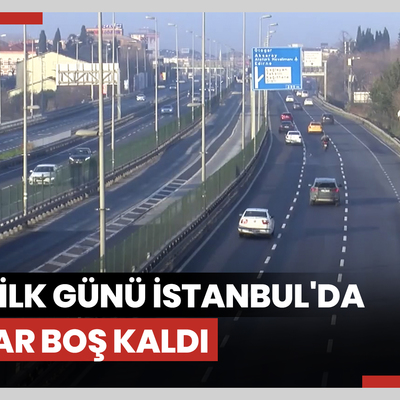 Yılın ilk günü İstanbul'da yollar boş kaldı