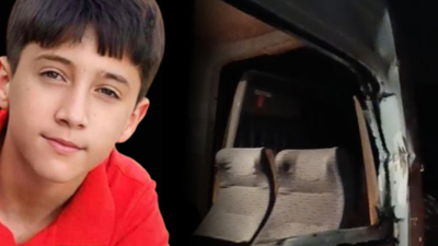 Minibüse isabet eden kaya parçası can aldı!