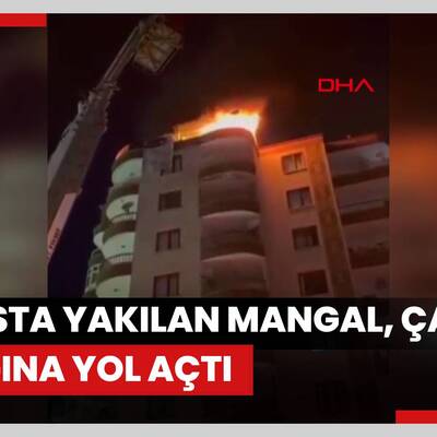 Diyarbakır'da terasta yakılan mangal, çatıda yangına yol açtı