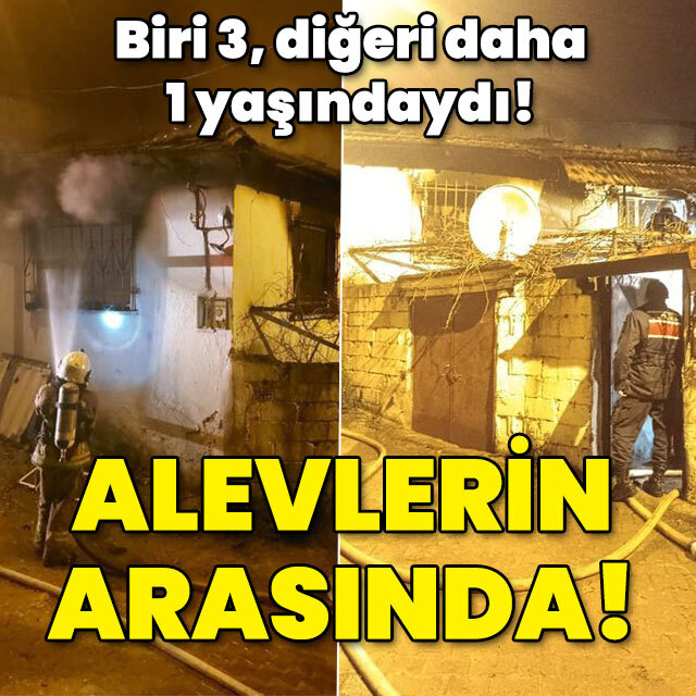 Biri 3 diğeri 1 yaşındaydı! İki kardeş alevlerin arasında!