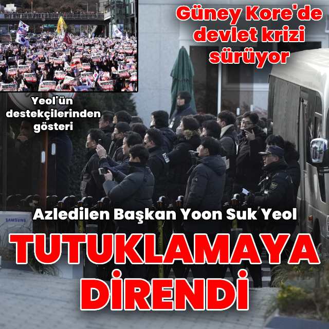 Güney Kore'nin azledilen lideri tutuklamaya direndi