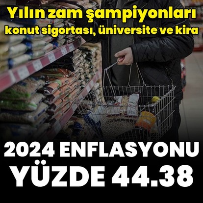 2024'te enflasyon yüzde 44.38 oldu