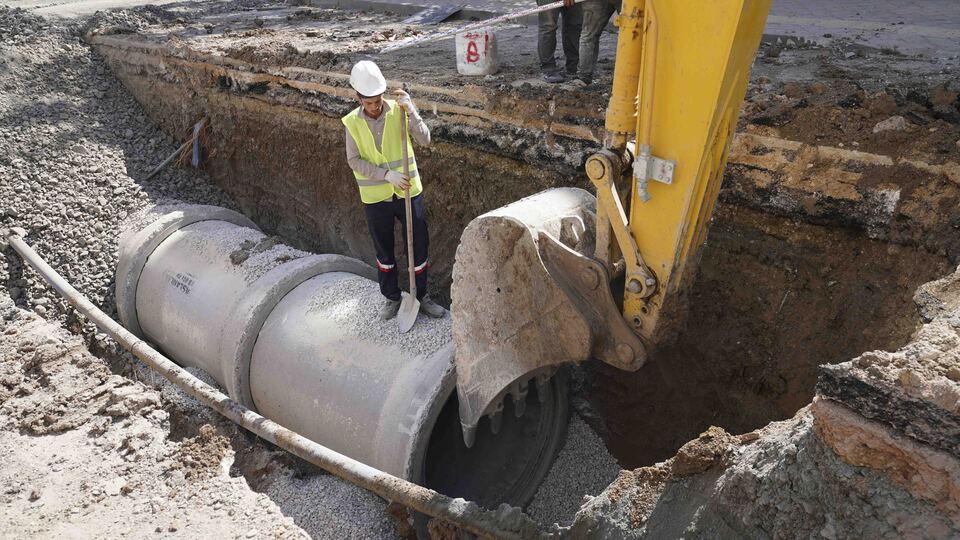 ASKİ'den Yenikent'e yağmur suyu hattı