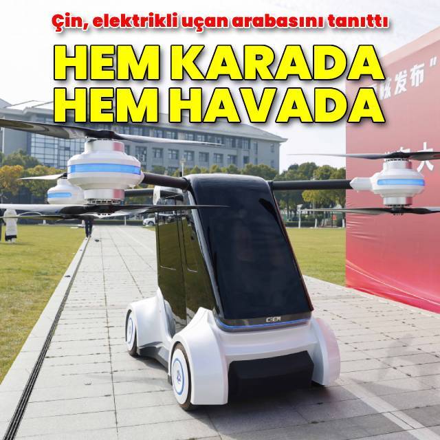 Çin elektrikli uçan arabasını tanıttı