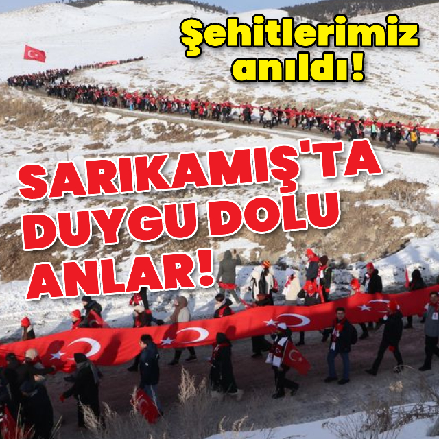 Sarıkamış'ta duygu dolu anlar! Şehitlerimiz anıldı