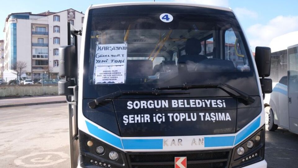 Sorgun'da gassallara 2 gün ücretsiz ulaşım
