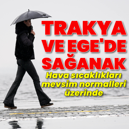 Trakya ve Ege için sağanak yağmur uyarısı