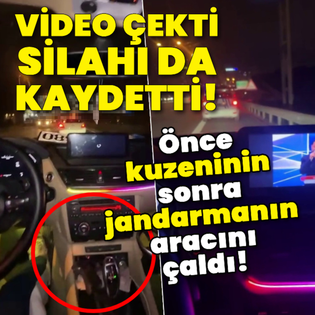 Önce kuzeninin sonra jandarmanın aracını çaldı!
