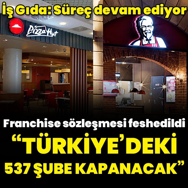 KFC ve Pizza Hut'ın franchise sözleşmesi feshedildi