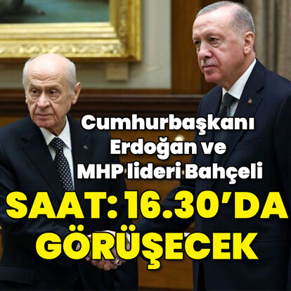 Erdoğan ile Bahçeli 16.30'da görüşecek