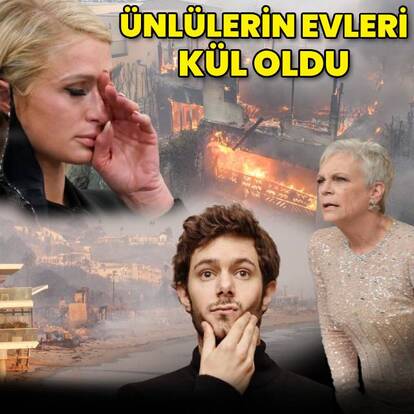  Ünlülerin evleri kül oldu