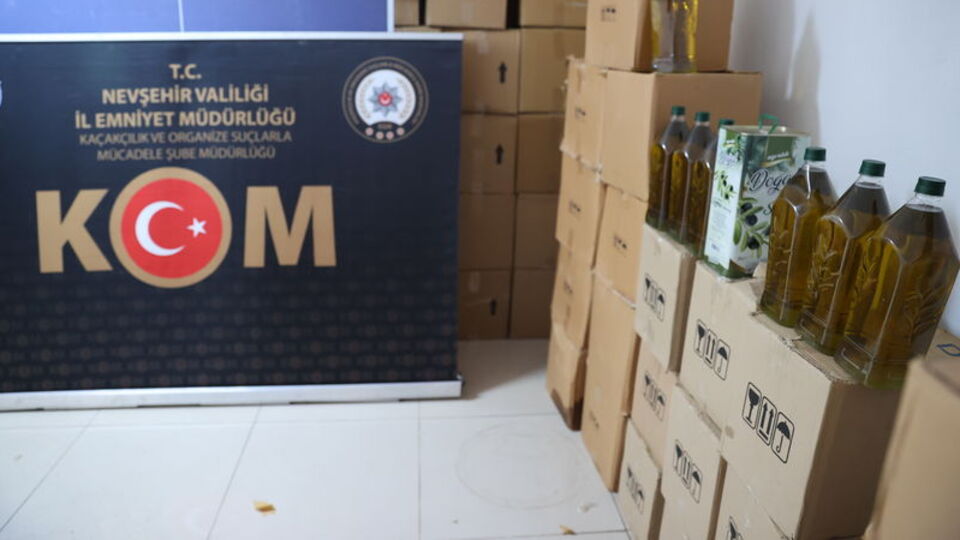 Nevşehir'de sahte zeytinyağı operasyonu