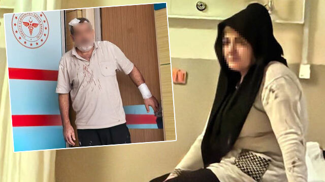 Erkek tencere, kadın bıçakla saldırdı! Karı koca kavgası!