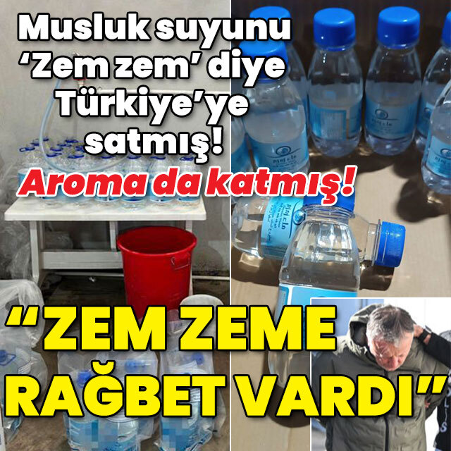 Zem zem suyuna aroma da koymuş!