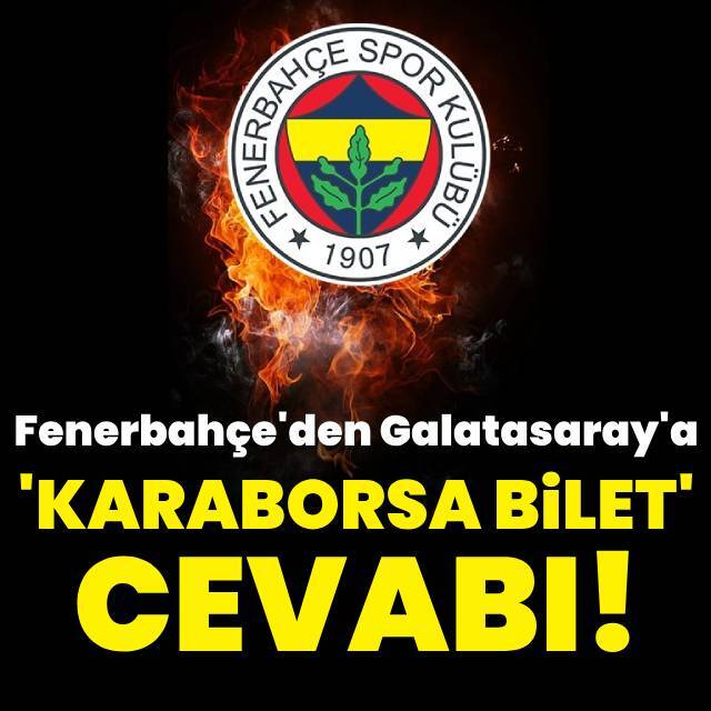 F.Bahçe'den G.Saray'a 'karaborsa' cevabı!