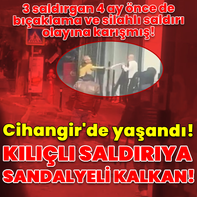 Kılıçlı saldırıya sandalyeli kalkan!