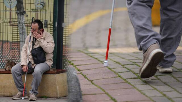 Görme engelli Esen'in 3 yıldır süren yol mücadelesi