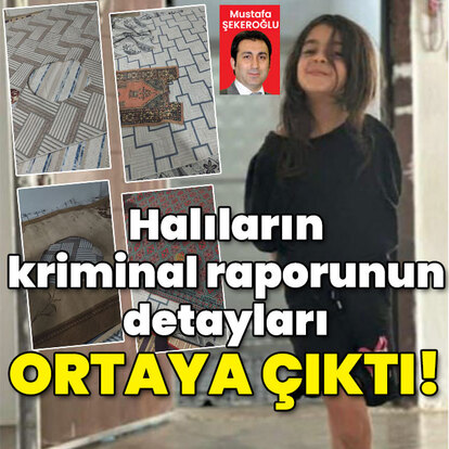  Narin Güran cinayetinde halıların kriminal raporu ortaya çıktı!