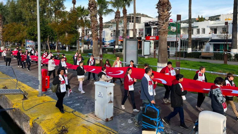 Bodrum'da Sarıkamış şehitleri yürüyüşü