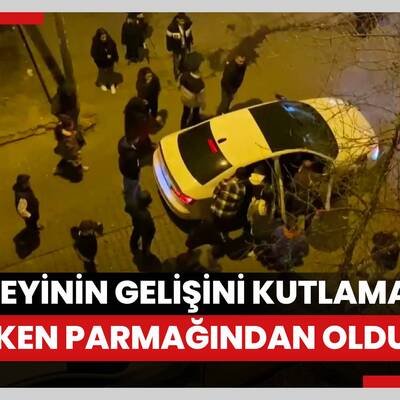 Cezaevinden çıkan ağabeyinin gelişini kutlamak isterken parmağından oldu