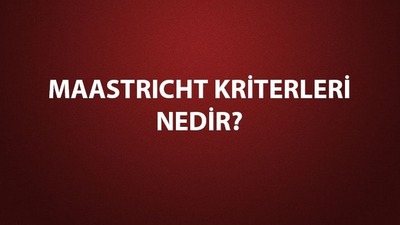 Maastricht kriterleri nedir?