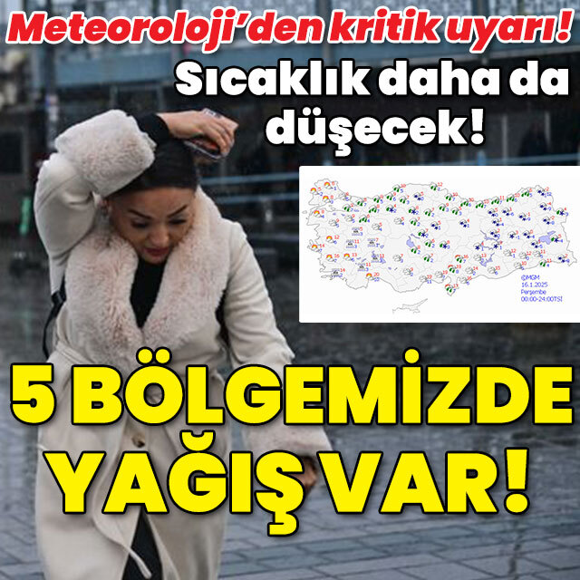Sıcaklık daha da düşecek! 5 bölgede yağış var!