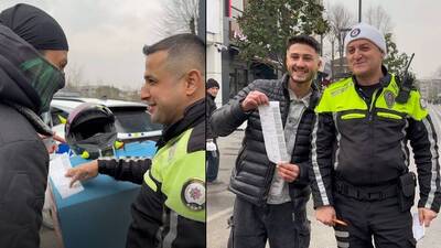 Biri kahkaha attı, biri poz verdi