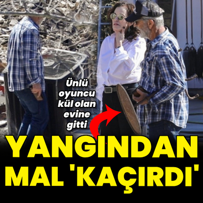  Yangından mal 'kaçırdı'