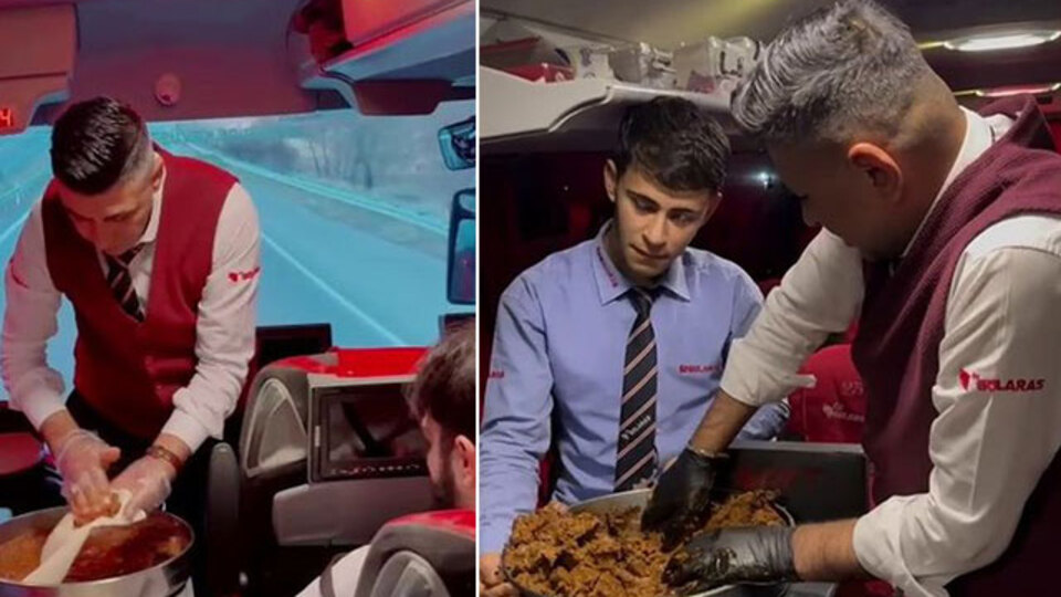 Yolcu otobüsünde yoğurup ikram etti! Çay, kek değil çiğ köfte!