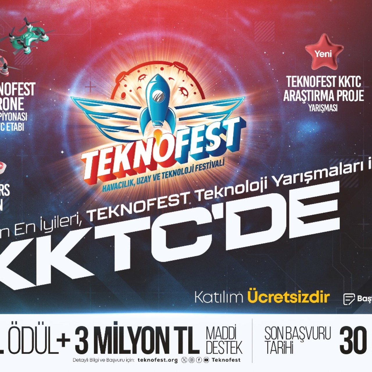 TEKNOFEST KKTC 2025 Teknoloji yarışmalarına başvurular devam ediyor!