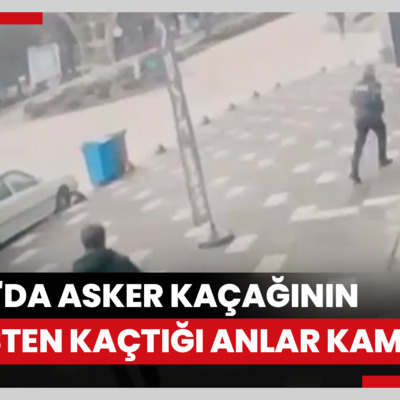 Bolu'da asker kaçağının polisten kaçtığı anlar kamerada