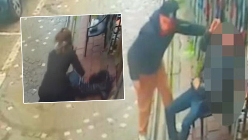 Balat'taki cinayetin yeni görüntüsü çıktı! Ölürken şemsiyeyle dövdü!