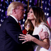 Melania, Trump'ın gölgesinde kaldı