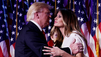 Melania, Trump'ın gölgesinde kaldı