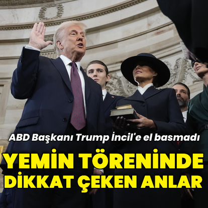 Trump'ın yemin töreninde dikkat çeken anlar