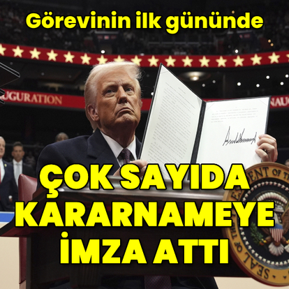 Trump, görevinin ilk gününde çok sayıda kararname imzaladı