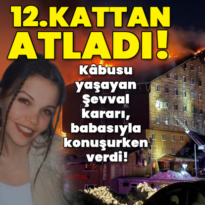 Yangın sırasında 12'nci kattan atladı!