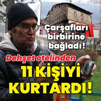  Çarşafları birbirine bağladı! Dehşet otelinden 11 kişiyi kurtardı!