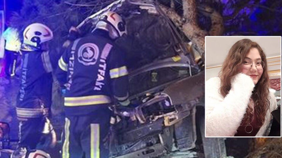 Önce refüje sonra ağaca çarptı! İki genç can verdi!