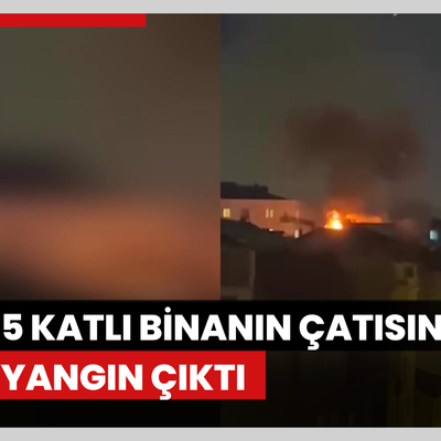 Sancaktepe'de 5 katlı binanın çatısında çıkan yangın söndürüldü