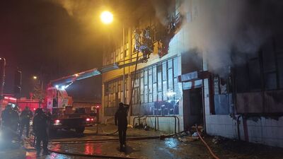 3 katlı tekstil atölyesinde yangın