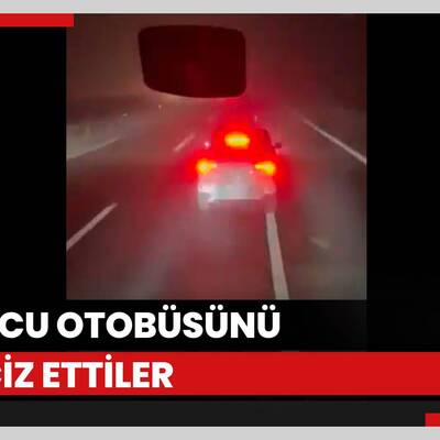 Otobüsü taciz eden otomobillere ceza
