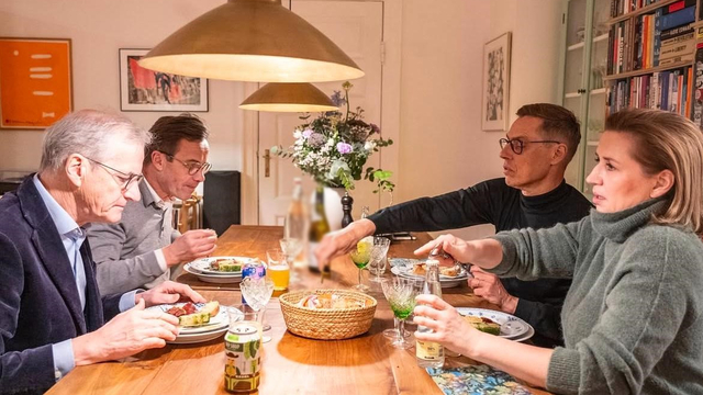 İskandinav liderler Danimarka Başbakanı'nın evinde