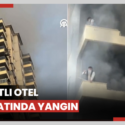 İşçiler yangında mahsur kaldı
