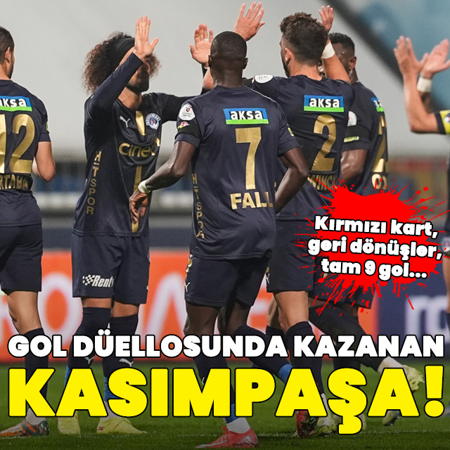 Gol düellosunda kazanan Kasımpaşa!