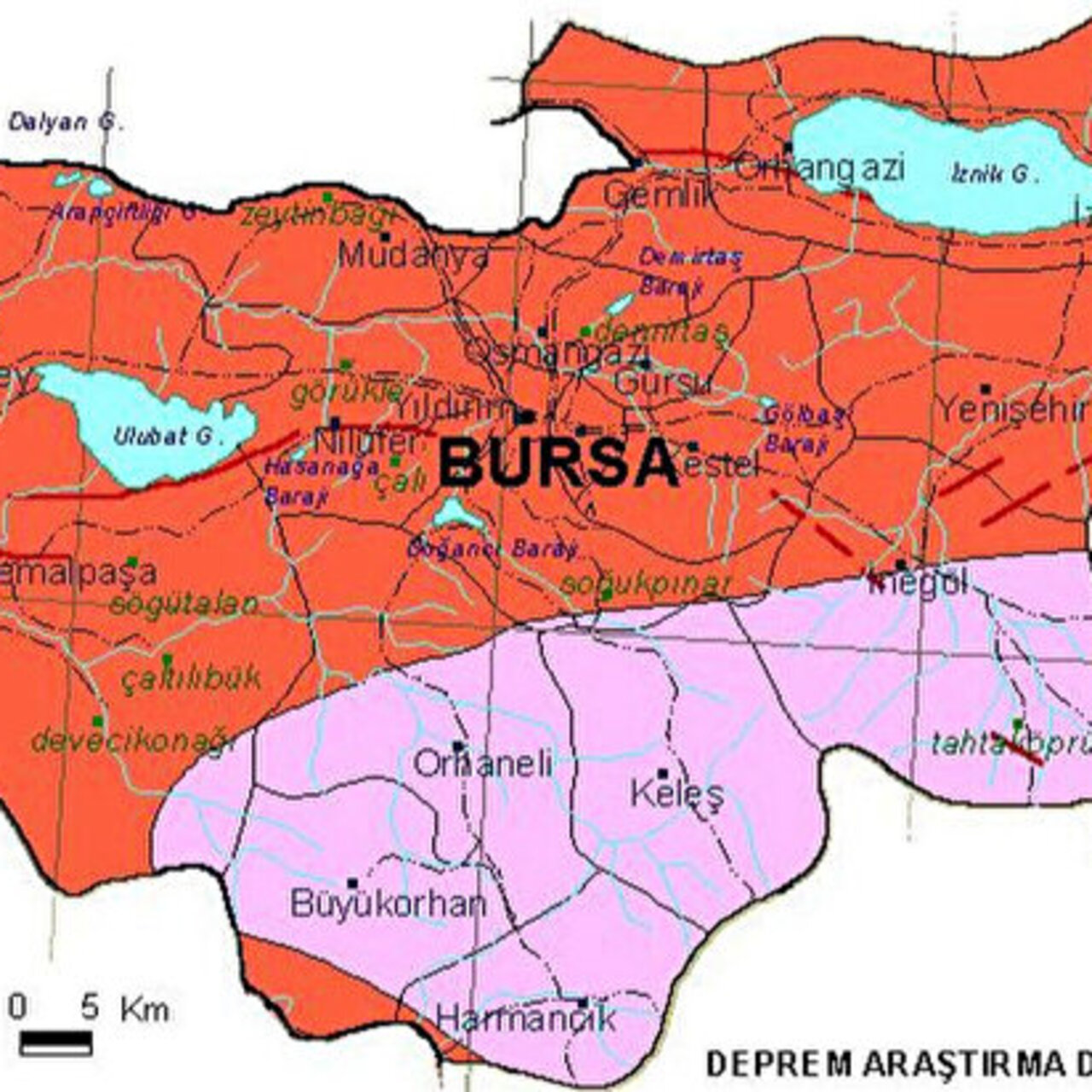 Bursa deprem risk haritası!