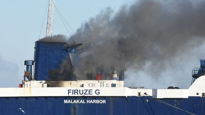 Samsun'da gemi yangını!