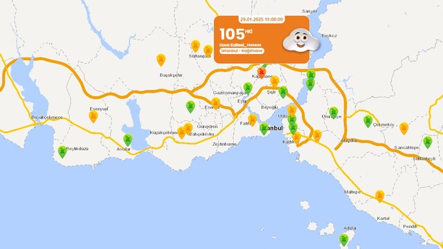 İstanbul'un hava kirliliği haritası! En büyük neden trafik!